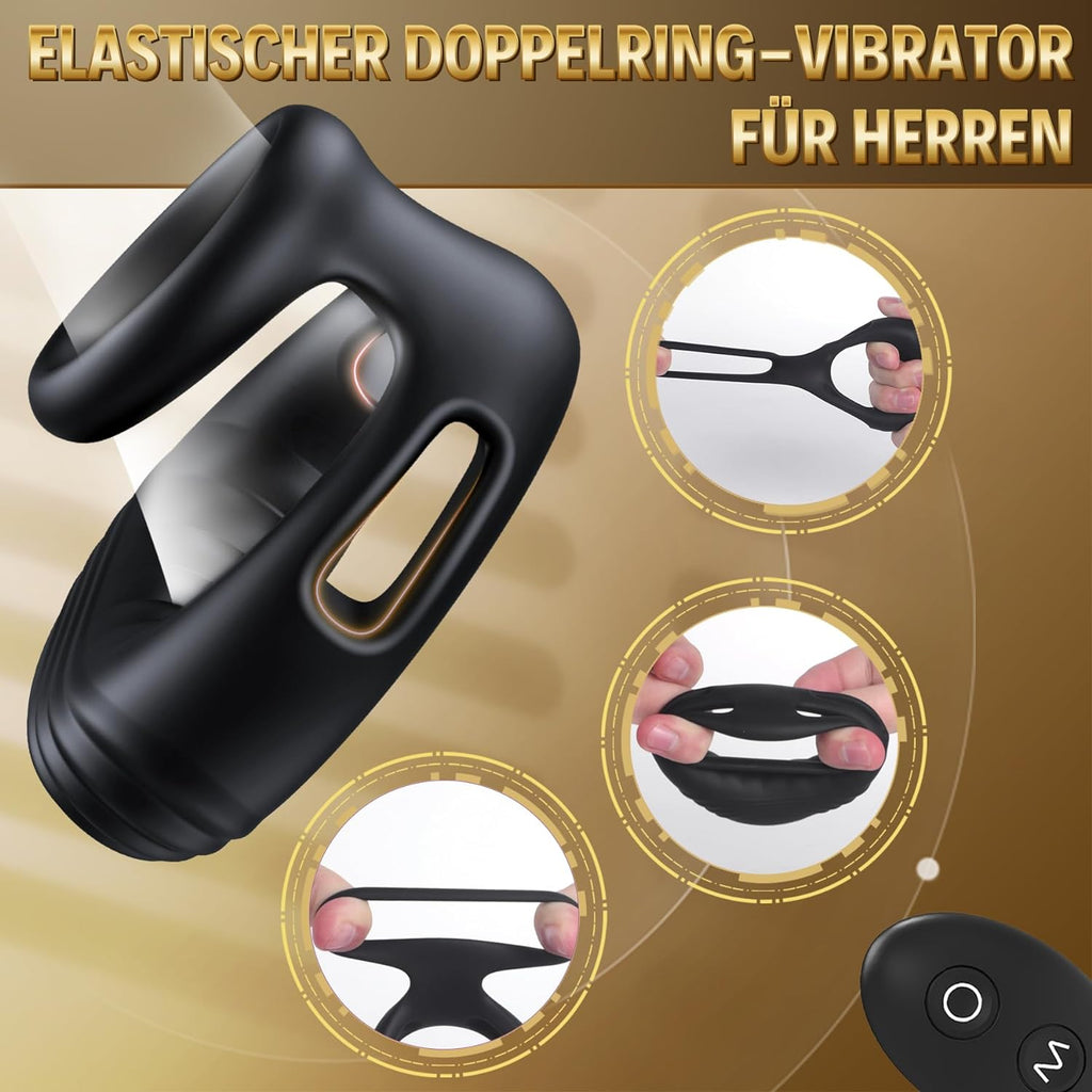 Jouet Sexuel Pour Couple, Anneau PéNien, Jouet Sexuel Pour Homme, Vibrateur à Double Anneau PéNien Avec TéLéCommande, Anneaux PéNiens, Anneau PéNien D'éRection, Jouet Sexuel Pour Femme, Homme