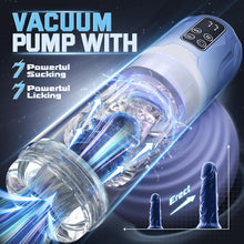 Charger l'image dans la galerie, Penis Pump Realistic Electric Stroker with 7 Sucking Vibrating Thrusting Rotating Licking