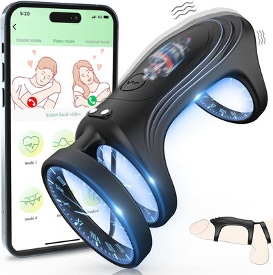 Anneaux de Pénis Sex Toys, Silicone Anneau Penien - Anneau Homme Vibrant avec 9 Modes de Vibration pour homme, Cockring Sex Toýs Couple à Distance, Jouets Pour Améliorer les Performances Sexuelles