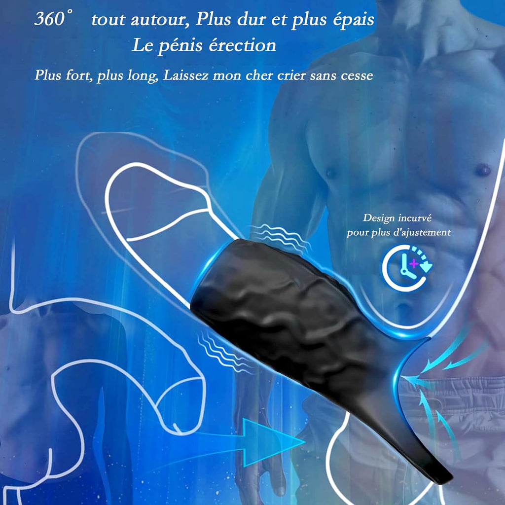 Anneau Homme Vibrant Sex Toýs Couple, 10 Modes Sextoyse Homme Sex Toys, Sex Toyspour Pour Homme, Anneau Vibrant Pénis Clitoridienne, Anneaux de Pénis Sextoyse Couple Plaisir