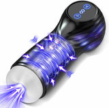 Masturbateurs Masculins Sex Toýs Homme - Masturbateur Homme avec 7 Succion & Vibration & Échappement,Masturbâteur Homme Mains Llibres avec Écran LCD & 3D Vaginette Ultra Réaliste, Sex Toys Couple.