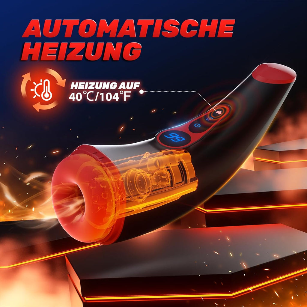 Masturbeuse Homme Sex Toys, Masturbateurs Masculins avec 9 Succion et 9 Vibration, Masturbateur Automatique 3D Vaginette Ultra Réaliste, Écran LCD Sextoy Homme Sex Toýs Homme Suceur Sextoys