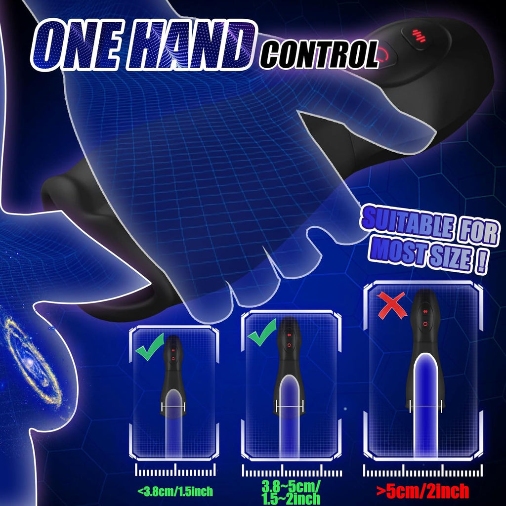 Masturbateurs Masculins Sex Toys, Automatique Masturbateur Homme avec 5 Modes de léchage de langue rotatifs & 10 Modes de Vibration, Enveloppé à 360° Penisse Vibromasseurs