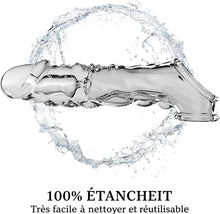 Charger l'image dans la galerie, Gaine pénienne BDSMYEE avec vibromasseur pour une extension de 9 cm, gaine pénienne, sextoy érotique pour hommes, manchons péniens, kit de sextoys pour hommes (transparent)