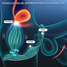 Charger l'image dans la galerie, Plug Anus Vibromasseurs avec Anneau Pénien Sex Toys - Vibrateur Anal 10 modes, Prostate Vibrant Sex Toýs Couple Homme, Gode Homme pour Gay Sextoyse Couple Plaisir Homme avec Telecommande APP
