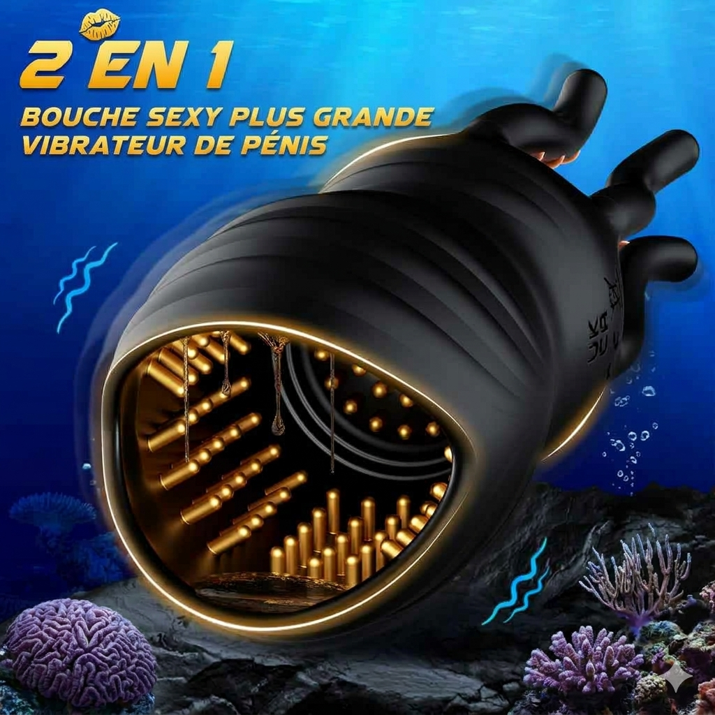 Masturbateur pour Hommes avec Stimulation du Gland, Jouet Sexuel Vibrant 10 Modes, Set de Vibrateurs pour Sexe Oral et Solitaire, Jouet pour Couples, Poche Moulante
