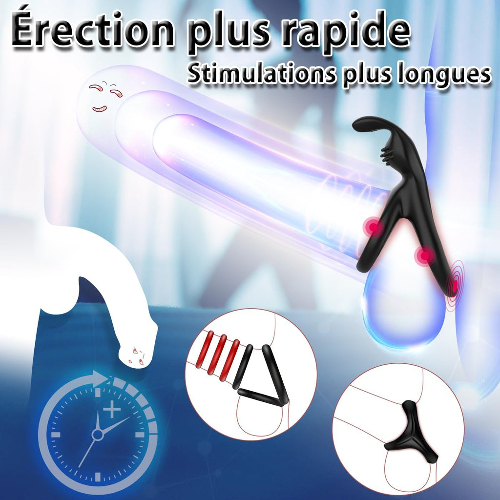 Anneaux de Pénis Triangle pour Homme Couples, Mecofy Silicone Anneaux Péniens Jouets Pour Améliorer les Performances Sexuelles, Plus Dur et Plus Fort 5 pièces