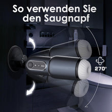 Charger l'image dans la galerie, Masturbeuse Homme Mains Libres avec Ventouses, Masturbateurs Masculins électrique Sex Toys, 5 Rotations Télescopiques et 5 Modes d'Aspiration, Vaginette Chatte de Poche Réaliste 3D Masturbateur Homme