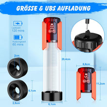 Charger l'image dans la galerie, Pompe à pénis pour agrandissement du pénis, pompe à pénis avec 5 niveaux d'aspiration, jouet sexuel pour homme, 100% étanche, extension de pénis, masturbateur d'érection, jouet sexuel