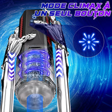 Charger l'image dans la galerie, Masturbateurs Masculins Sex Toýs Homme - Masturbateur Homme LED Sex Toys avec 7 Poussées &amp; Rotations &amp; Vibration Masturbateur Homme 3D Vaginette Ultra Réaliste