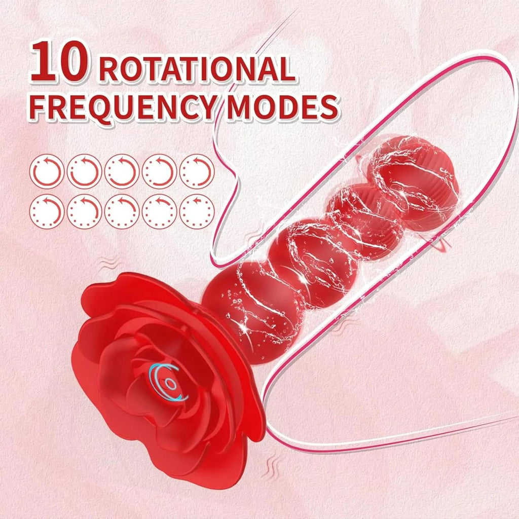 Plug anal anal Vibromasseur godemichet Anal rotatif à 360 degrés, avec 10 modes rotatifs et vibrants, en forme de Machine sexuelle, perles anales, jouets sexuels Pour pour femmes et hommes