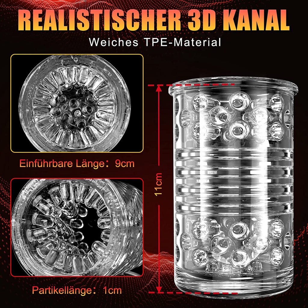 Masturbeuse Homme Sex Toys, Masturbateurs Masculins Mains Libres avec 7 Modes Télescopiques et Rotations, Sextoyse Homme Sex Masturbateur Homme