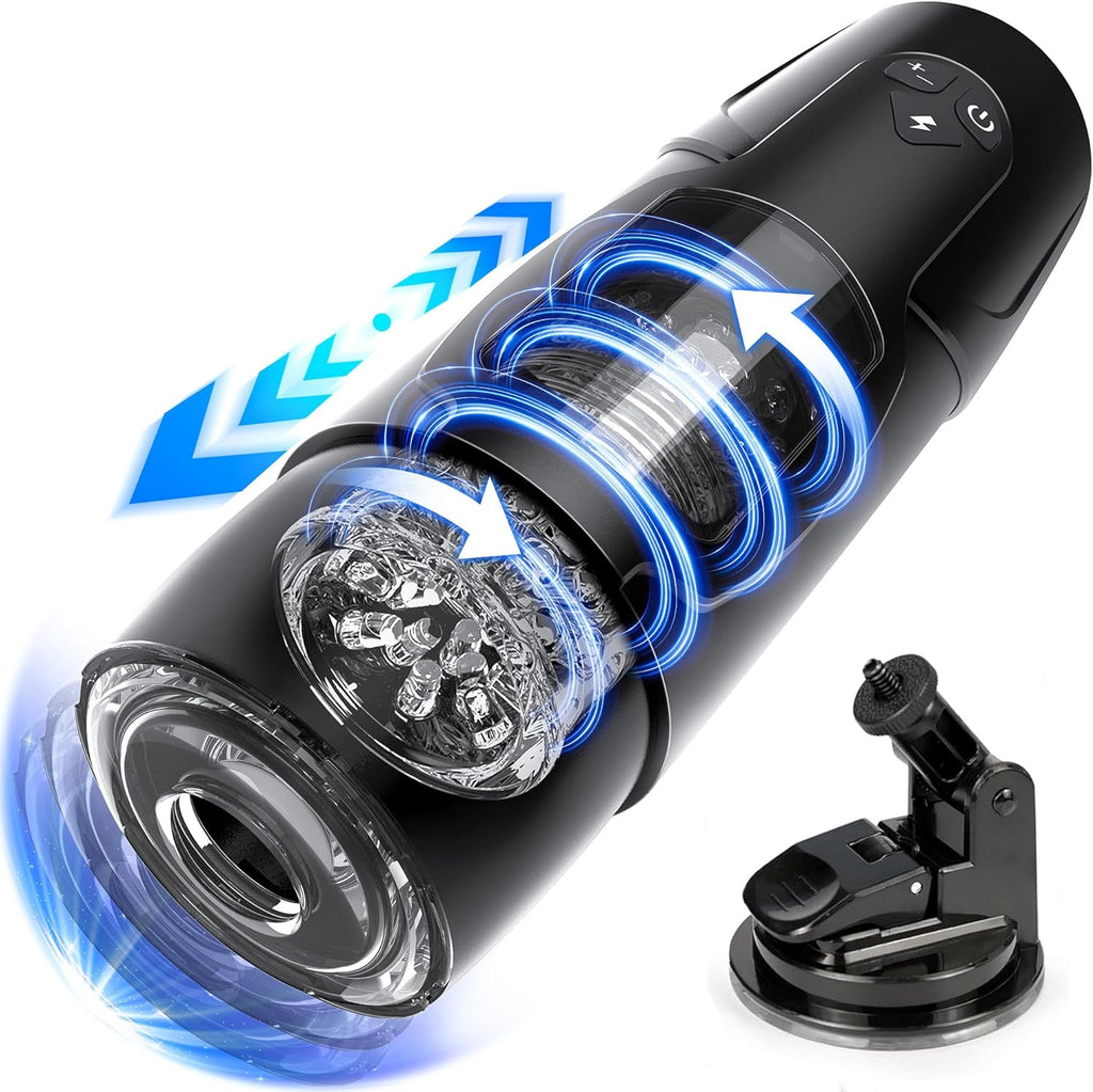 Masturbeuse Homme Automatique Masturbateurs Masculins Mains Libres avec 7 Modes Télescopiques et Rotations, Masturbateur Homme Vaginette Sextoyse Homme Sex Toys