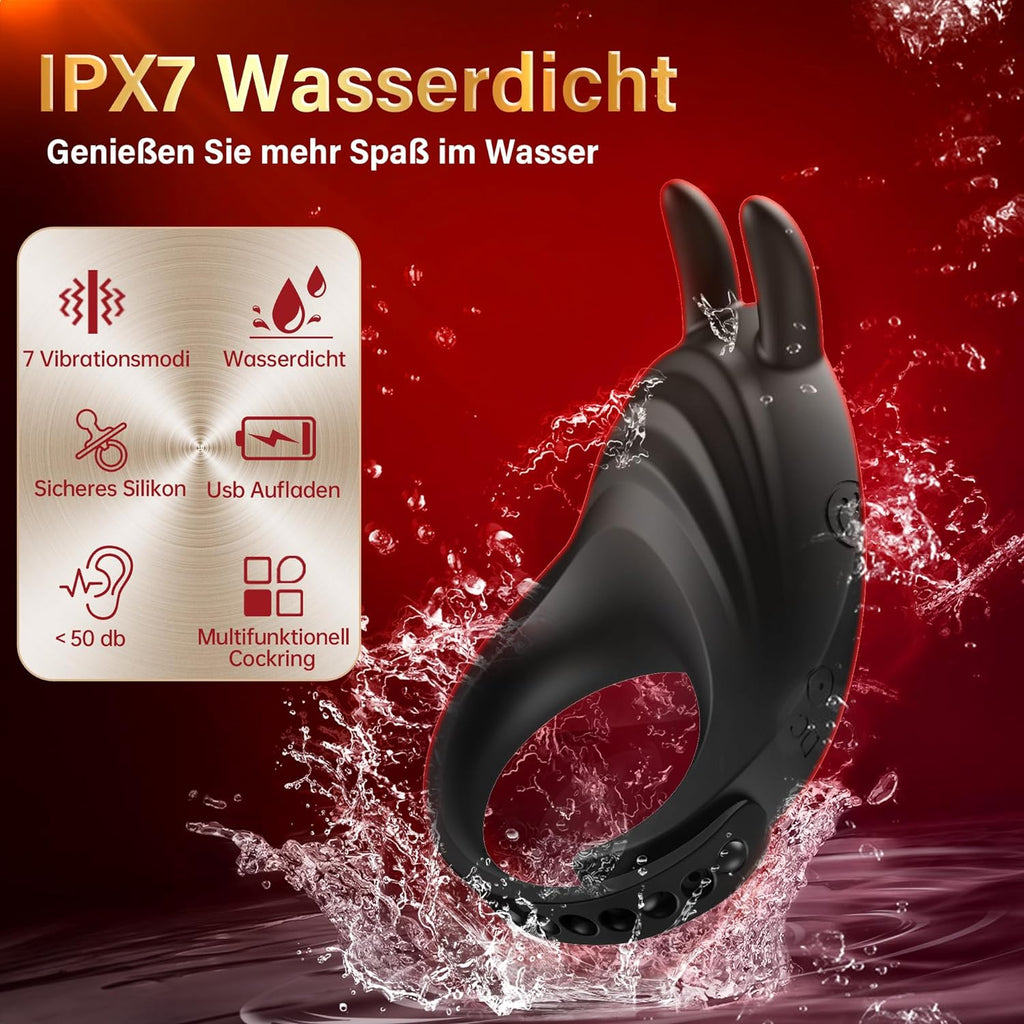 Sex Toys Anneau Penien - Anneau Homme Sextoyse Homme Sex et Rabbit, 7 Modes Sextoyse Couple Plaisir Anneaux de Pénis, Sextoy Anneau Vibrant Pénis Clitoridienne Sex Toyspour Pour Homme Sex Toýs Couple