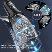 Charger l'image dans la galerie, Masturbateurs Masculins Sex Toys,Masturbâteur Homme Mains Libres 10X5 Mode de Vibration &amp; Rotation Télescopique,Vaginette Sextoyse Homme Sex Masturbateur Homme