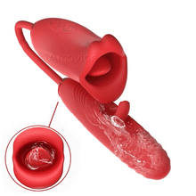 Charger l'image dans la galerie, Vibromasseur G spot avec fonction baiser et langue vibrante