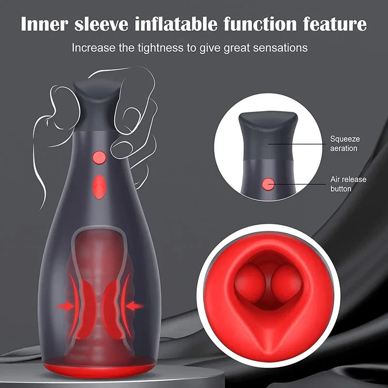 Masturbateur Automatique pour Homme Machine de Fellation en Gorge Profonde avec 7 Modes de Vibration