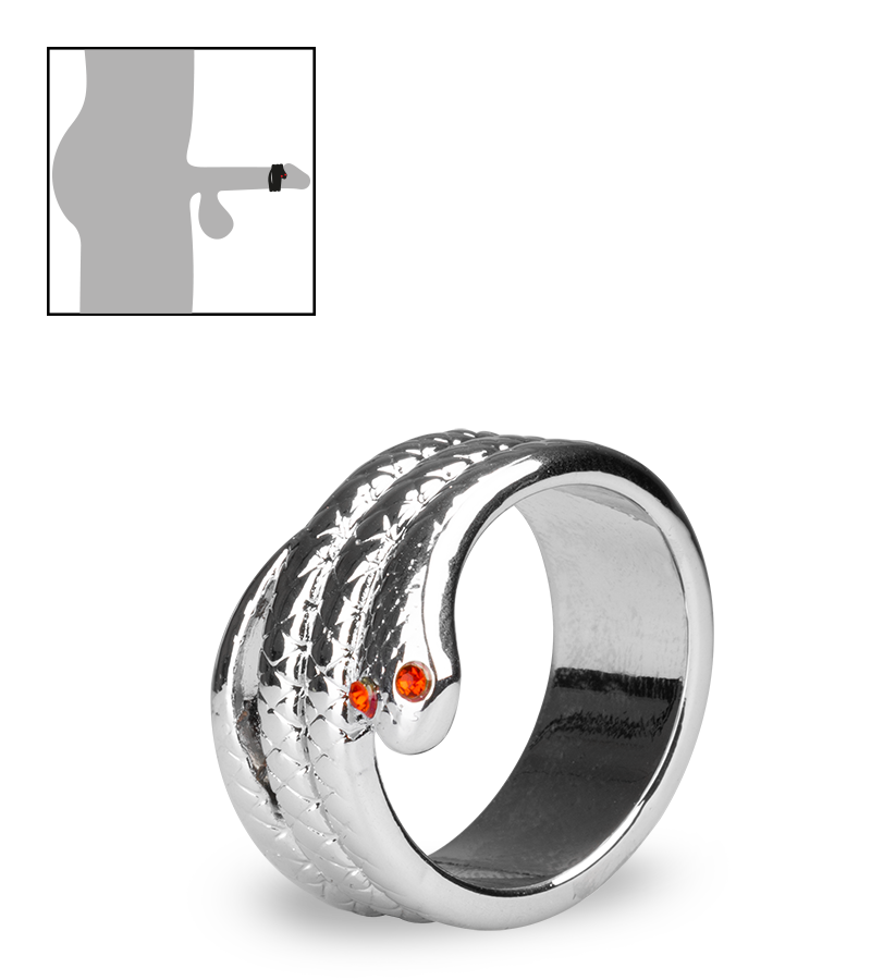 Anneau cockring en inox Medusa