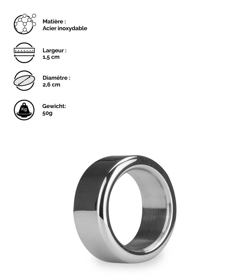 Anneau cockring en inox Stronger