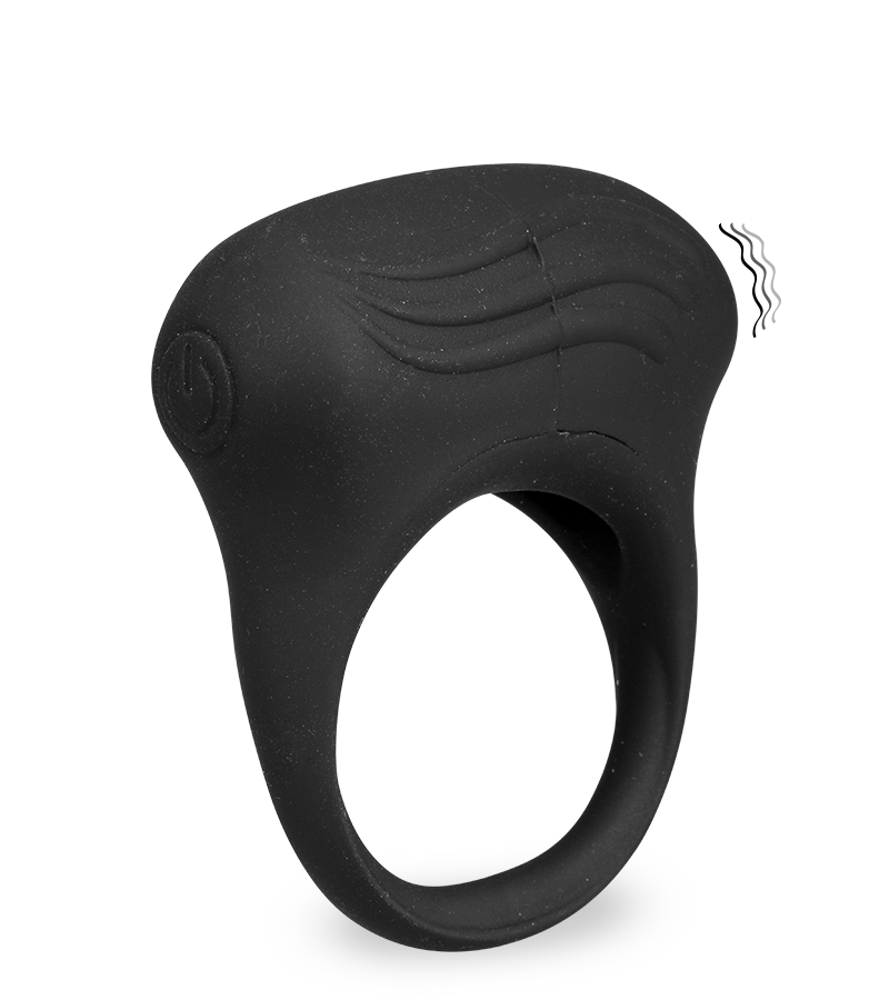 Anneau cockring vibrant chevalière striée