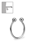 Anneau de gland fer à cheval en inox