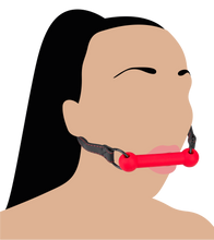 Charger l'image dans la galerie, Bâillon mors en silicone et similicuir