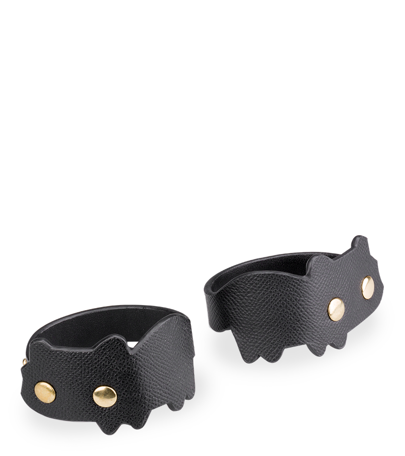 Bracelets de poignets BDSM en similicuir chat