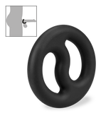 Cockring double en silicone médical Misly