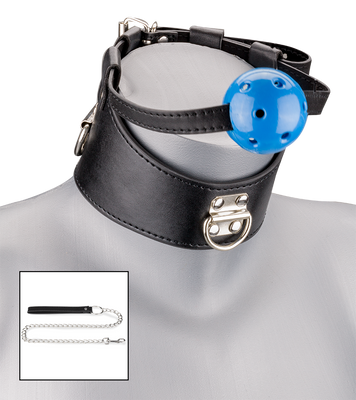 Collier gag-ball bâillon BDSM