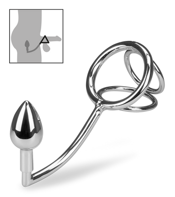 Crochet anal avec triple cockring Bondy