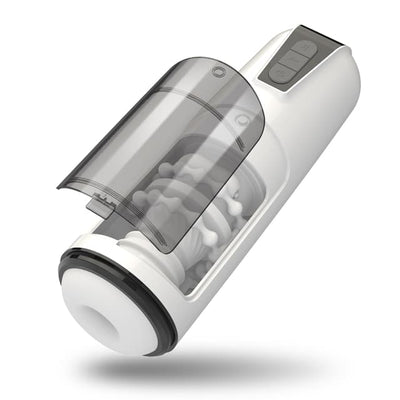 White Vibe - Masturbateur masculin extensible et étanche à vibrations automatiques à 7 modes