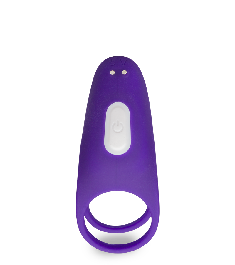 Double anneau vibrant avec stimulateur de clitoris Bucci