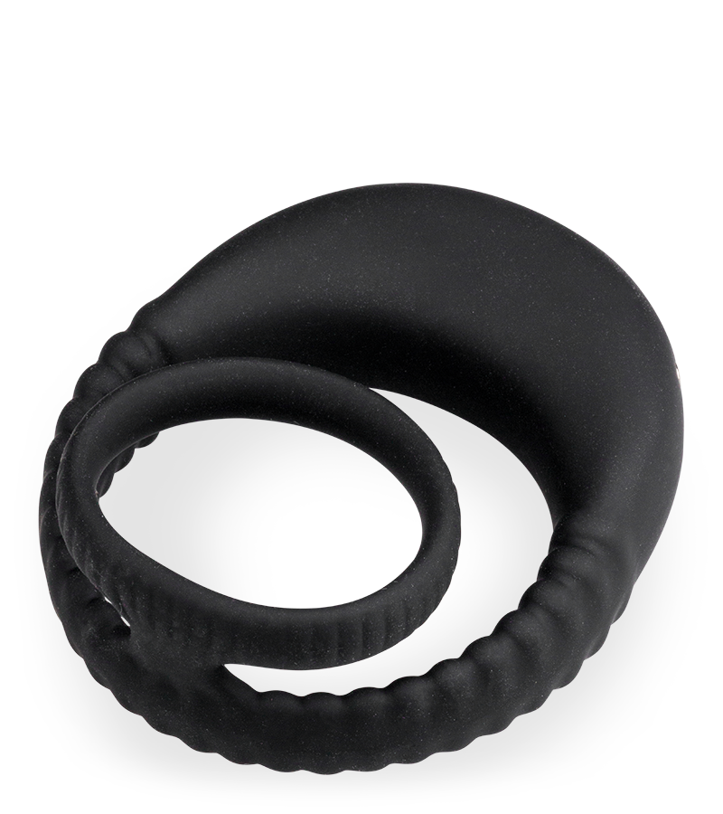Double anneau vibrant en silicone Hop