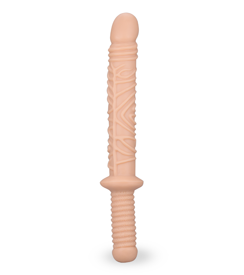 Double gode réaliste veiné strié Damocles