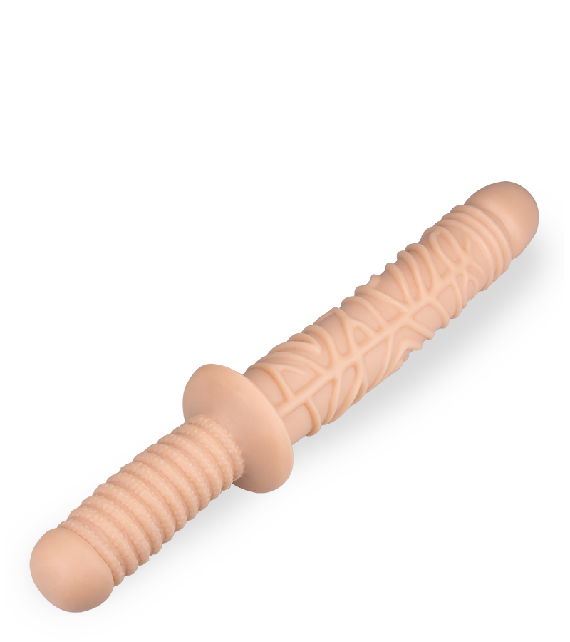Double gode réaliste veiné strié Damocles