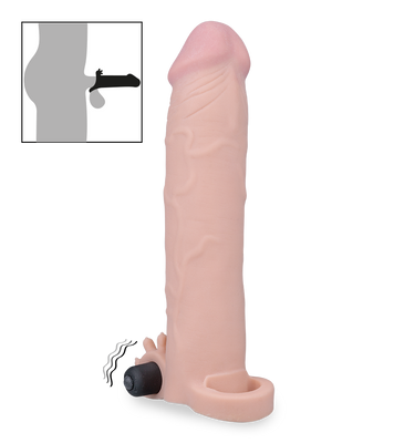 Extendeur gaine pénis réaliste vibrante XL