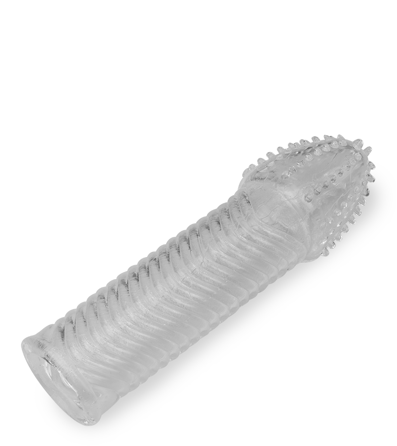 Gaine de pénis avec vaguelettes en 3D
