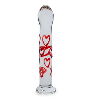 Gode en verre Heart Bubble