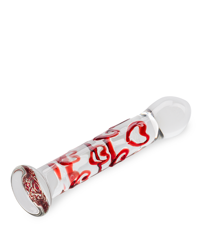Gode en verre Heart Bubble