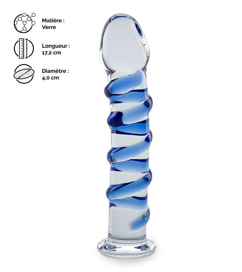 Gode en verre Swirl