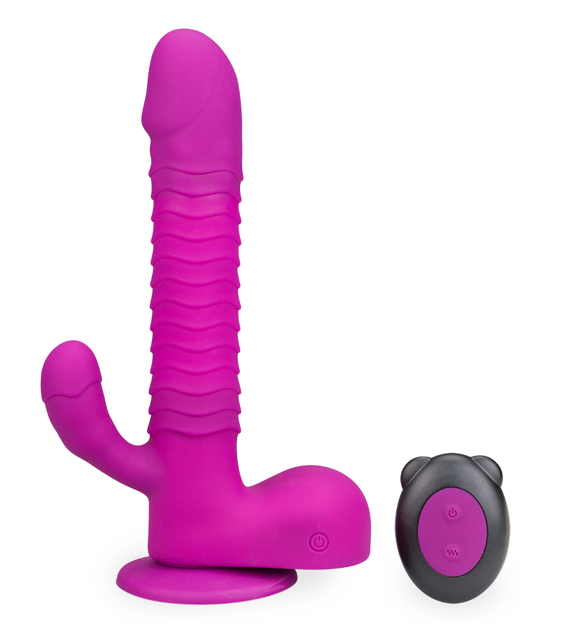 Gode rabbit va-et-vient rotatif ventouse
