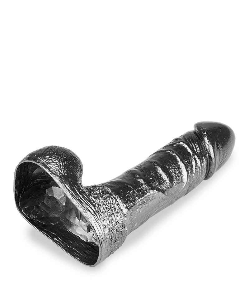 Gode réaliste en métal Rocky
