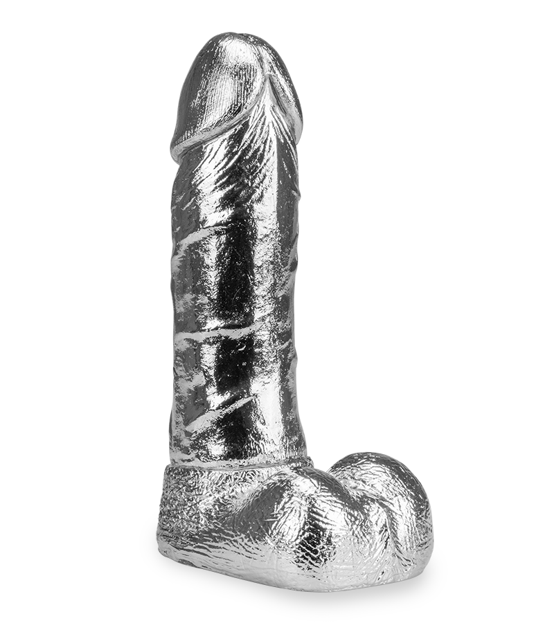 Gode réaliste en métal Rocky