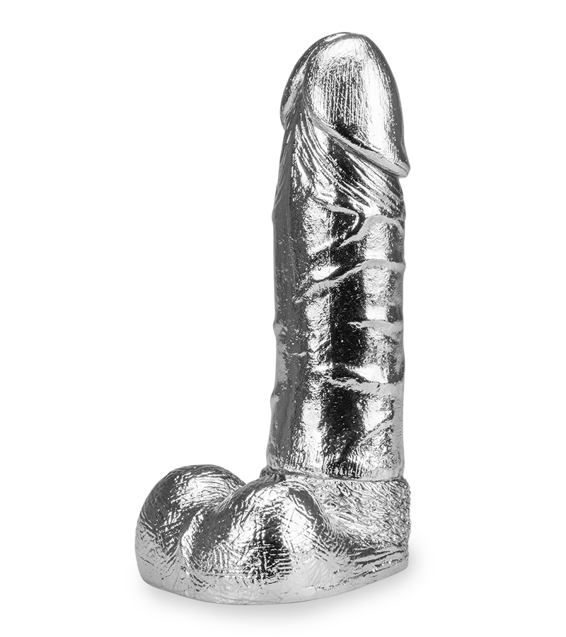 Gode réaliste en métal Rocky