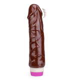 Gode réaliste vibrant black flexible