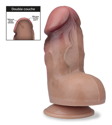 Gode ventouse diamètre XXL Platinum