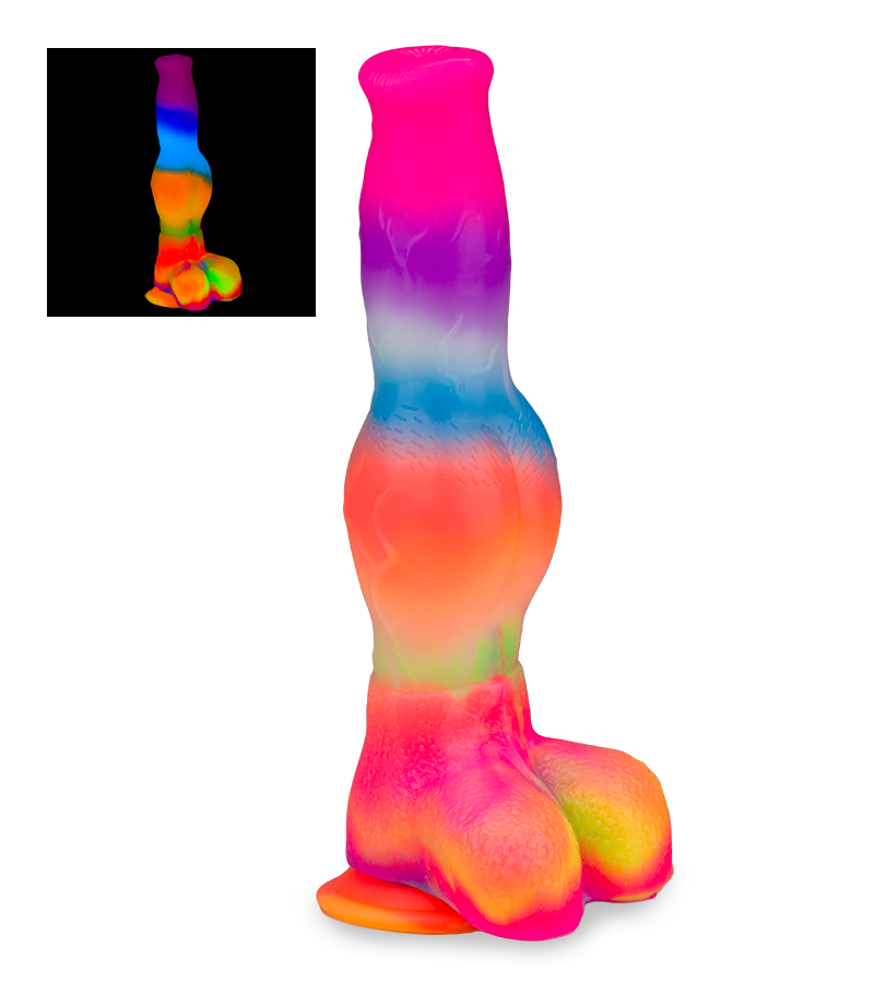 Gode ventouse phosphorescent chien Dobermann