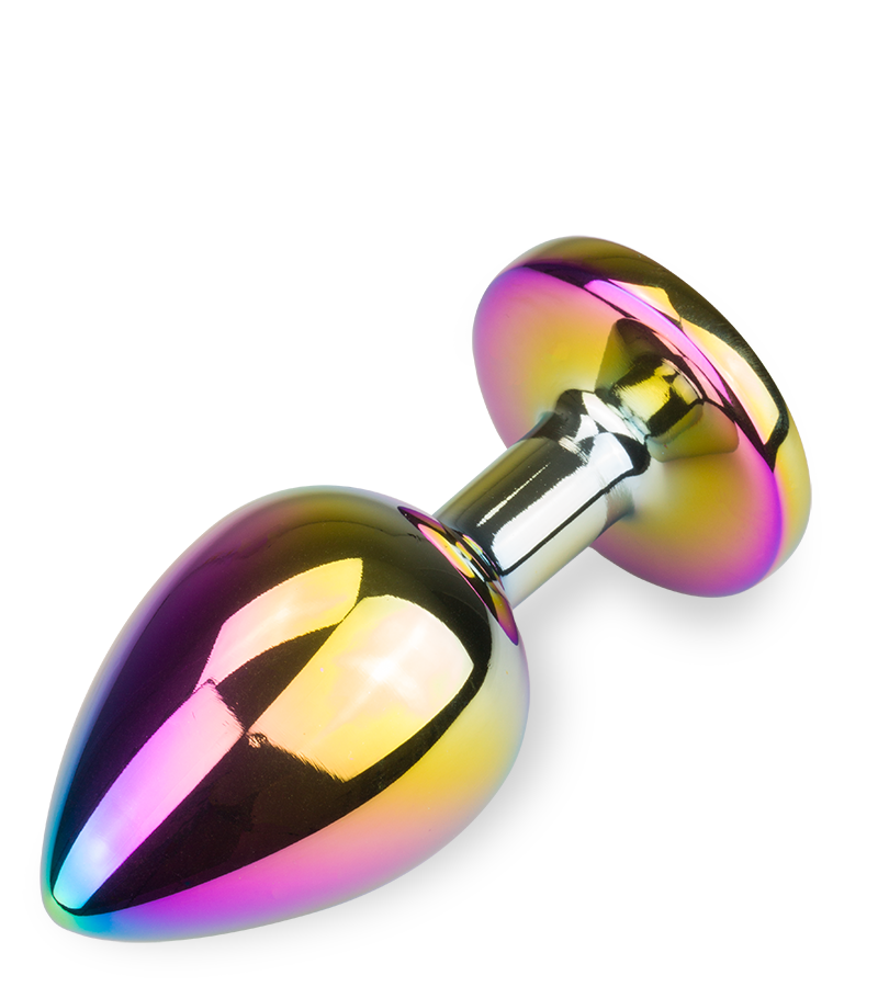 Gros bijou anal rosebud arc en ciel