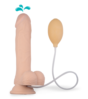 Gros gode éjaculateur extra long avec testicules