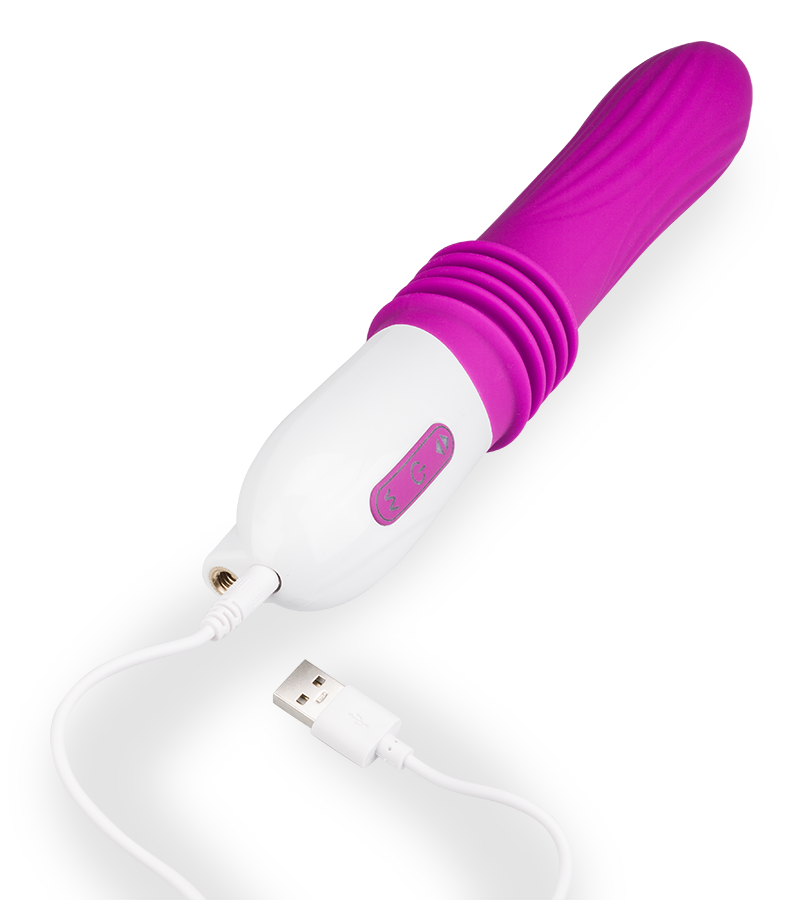 Gros vibromasseur va-et-vient à ventouse